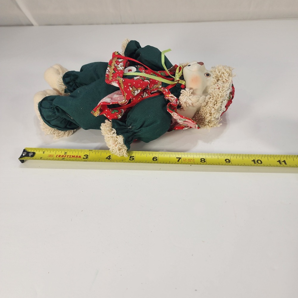 Vintage 1995 House of Lloyd Hip and Hop Christmas Bunny Plush Doll 542064 10" - Picture 6 of 7